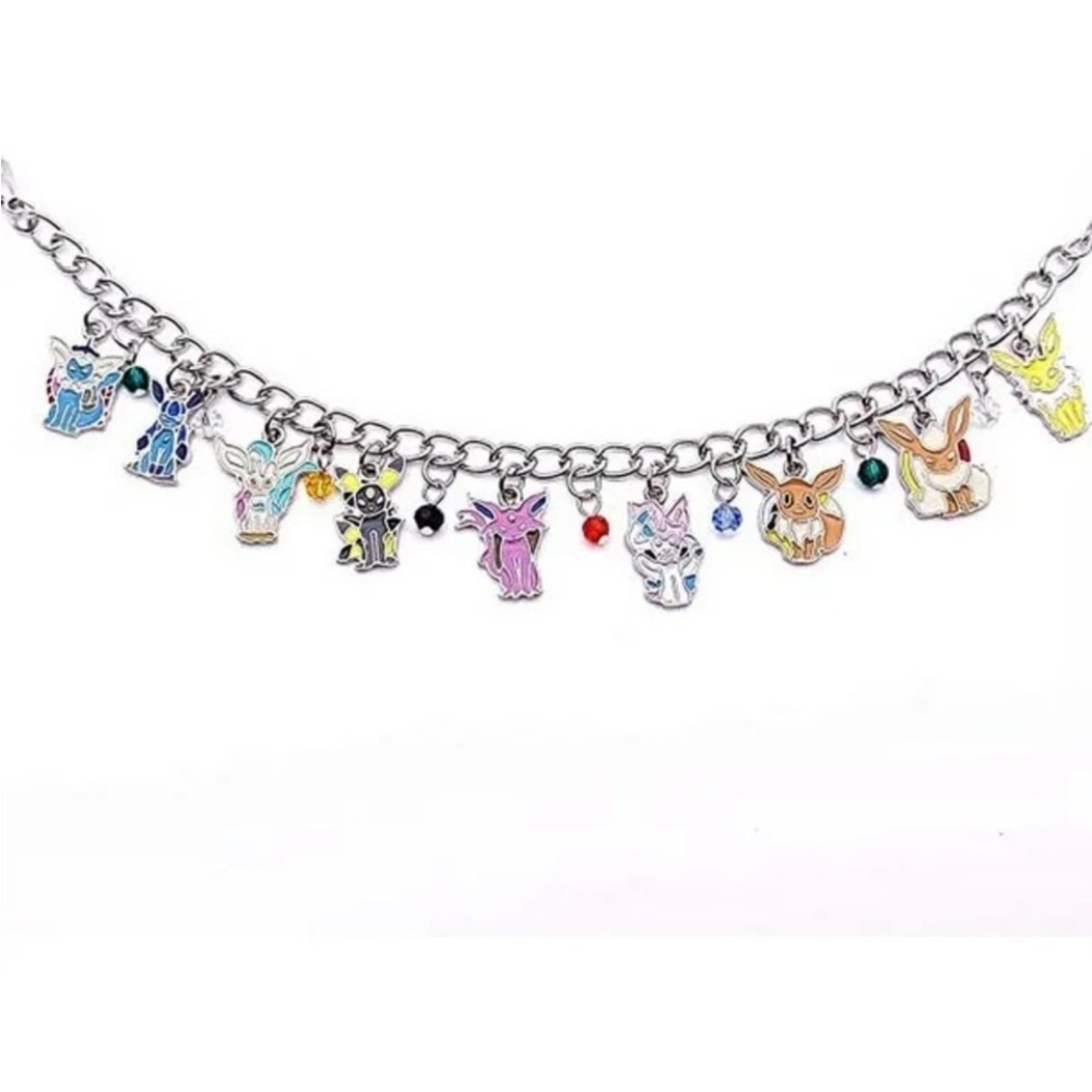 Pokemon Eevee Evolution Silver Charm Bracelet - Picture 4 of 7